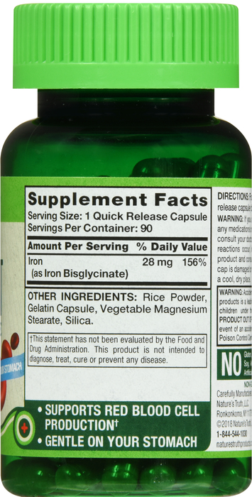 EASY IRON 28MG CAP 90CT NAT TRU