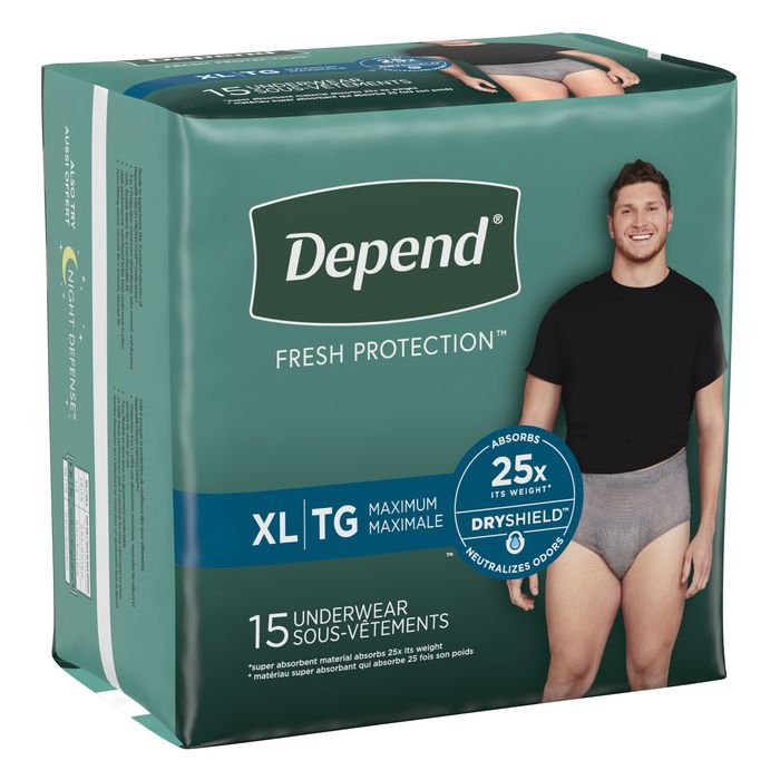 Depend Underwear Max Men XL 2x15ct