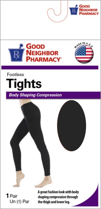 Good Neighbor Pharmacy Footless Tights Opaque 20-30mmHg Black M