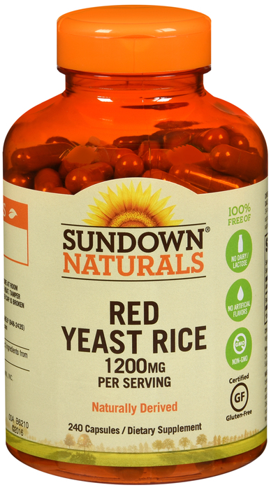 RED YEAST RICE 1200MG CAPS 240CT SUNDWN