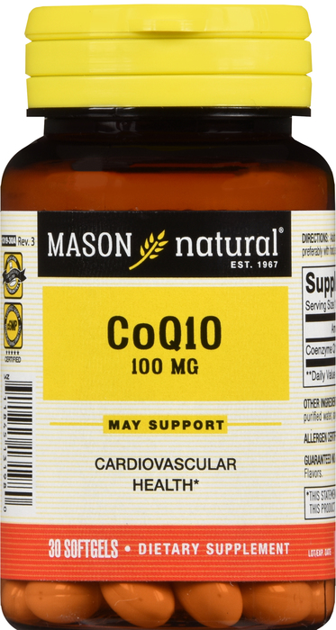 Mason Natural Co Q-10 100mg Softgels 30ct