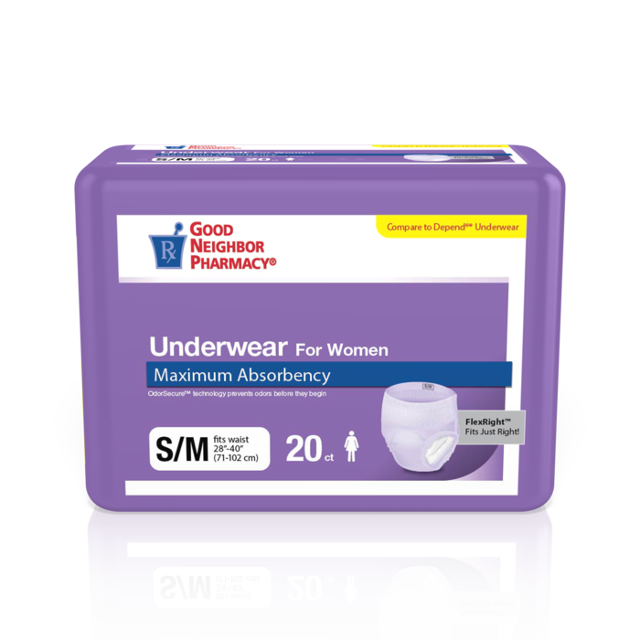 Good Neighbor Pharmacy Underwear For Women Maximum Absorbency S/M 20ct