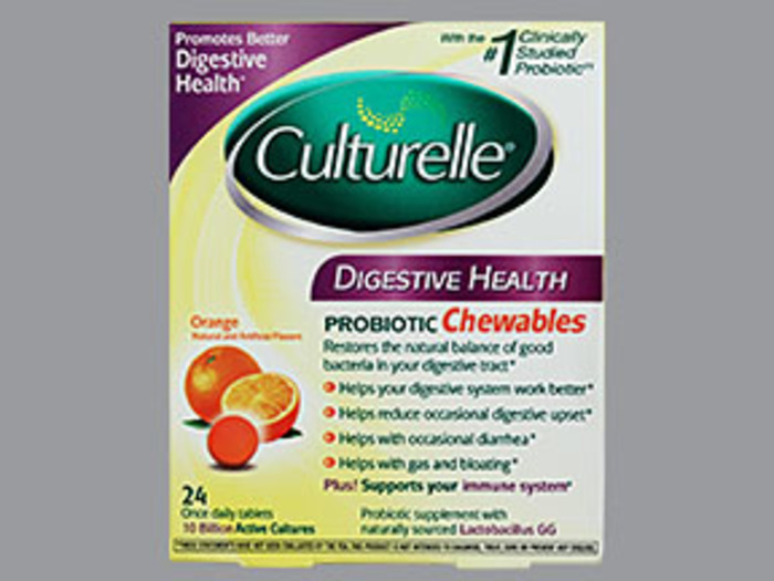 Culturelle Digestive Daily Probiotic Capsules Orange Chewables 24ct