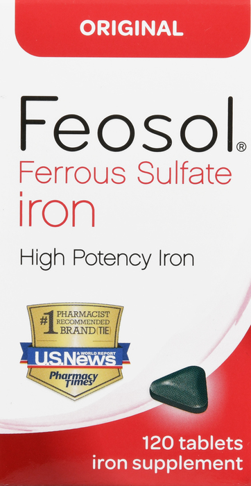 Feosol Ferrous Sulfate Iron Tablets 120ct