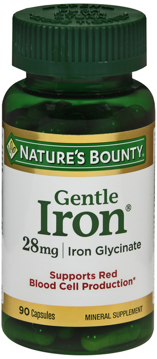 Nature's Bounty Iron Easy 28mg Capsules 90ct