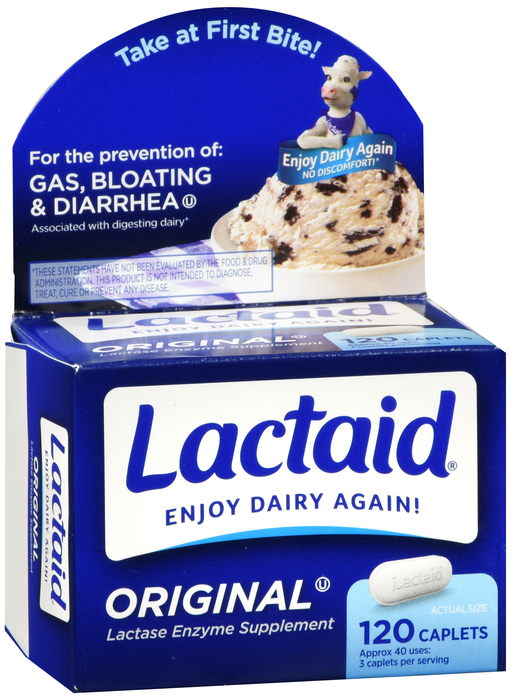 Lactaid Original Strength Caplets 120ct