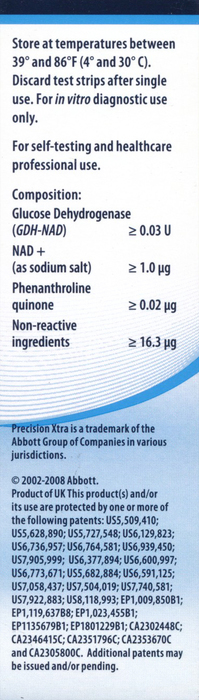 PRECISION XTRA TEST STRIP 100CT