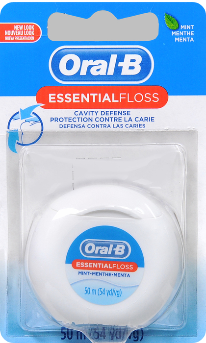 ORAL B ESSENTIAL FLOSS WAXED MINT 55YD