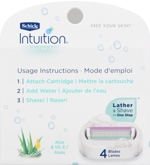 SCHICK INTUITION NATURALS REFIL SENS 3CT