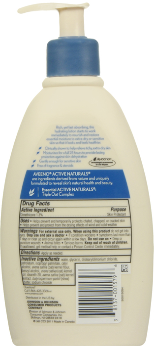 AVEENO LOTION SKIN RELIEF FRAGRANCE FREE MOISTURIZING 12OZ