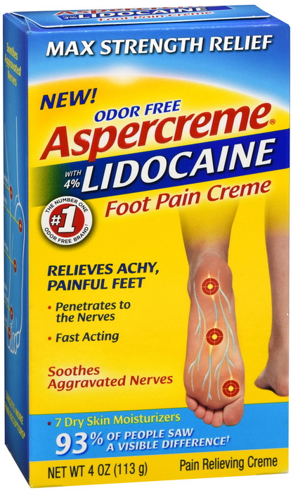 Aspercreme Lidocaine Foot Pain Cream 4oz