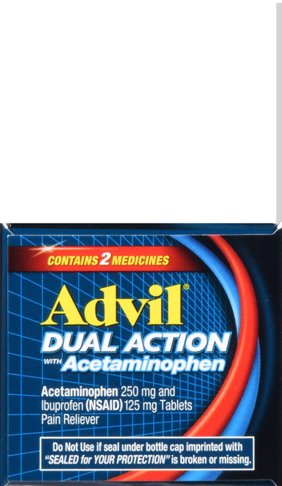 Advil Dual Action with Acetaminophen Caplets72ct