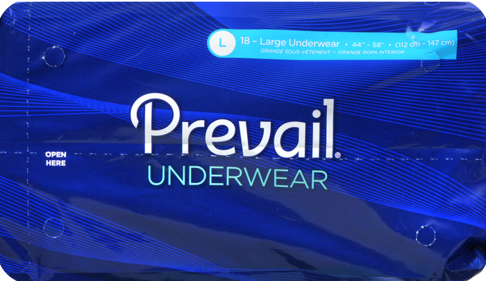 Prevail Underwear Large Extra Absorbency 44-58" 4x18ct