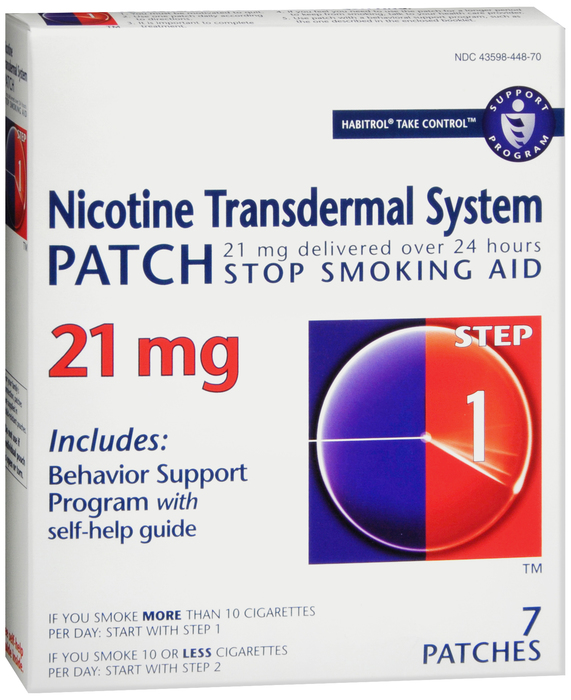 Habitrol Nicotine Transdermal System 21mg Stop Smoking Aid Patch 7ct