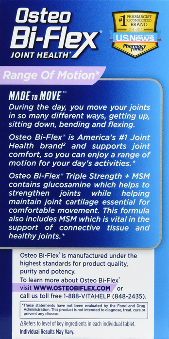 OSTEO BI-FLEX 3X-STRG +MSM TABLETS 80CT