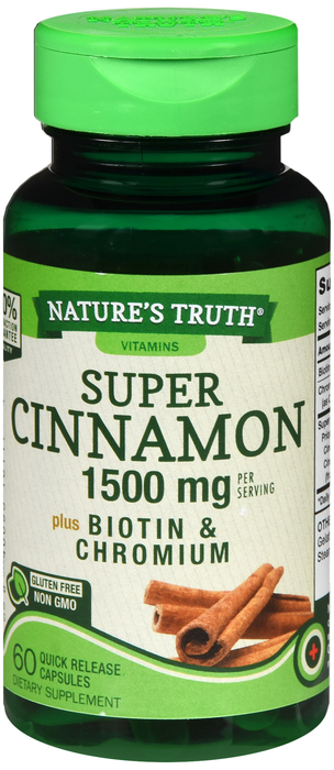 CINNAMON +BIOTIN&CHROM CAP 60CT NAT TRU