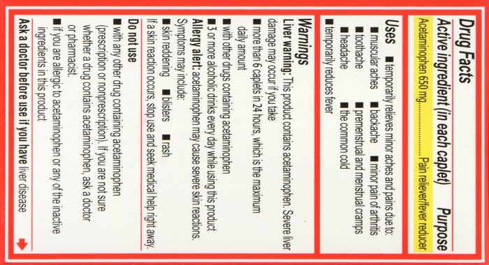 TYLENOL 8HR MUSCLE PAIN 650MG CAP 24CT