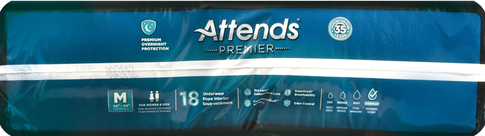 Attends Premier Overnight Underwear Medium 18ct