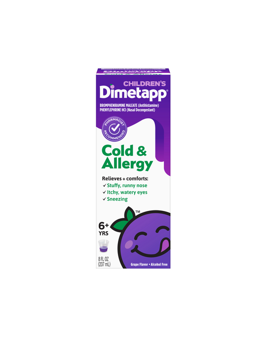 DIMETAPP COLD AND ALLERGY GRAPE SYR 8OZ