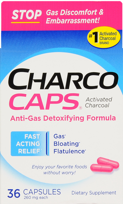 CharcoCaps Activated Charcoal Detox & Digestive Relief 36ct