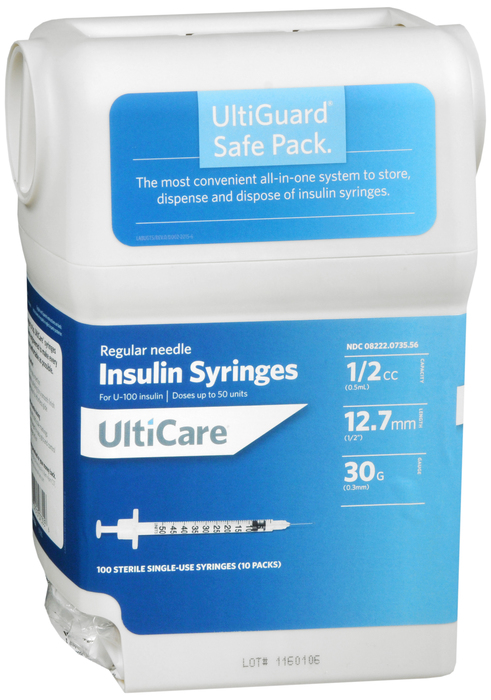 Ultiguard Syringe 1/2" 30gx1/2cc 100ct