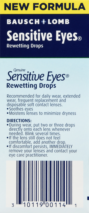 Bausch & Lomb Sensitive Eyes Rewetting Drops 1oz