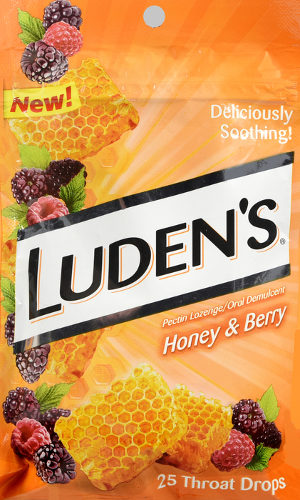 LUDENS BAG HONEY BERRY DROPS 25 CT