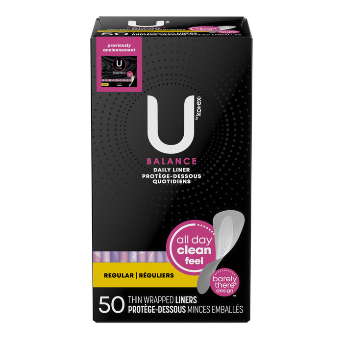 U BY KOTEX BARELY THERE LINERS 8X50CT