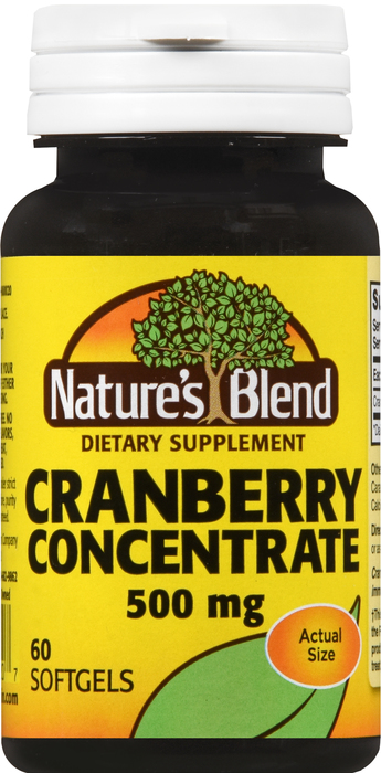 Nature's Blend Cranberry Concentrate 500mg Softgels 60ct