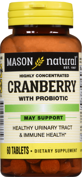 CRANBERRY+PROBIOTIC 480MG TAB 60CT MASON