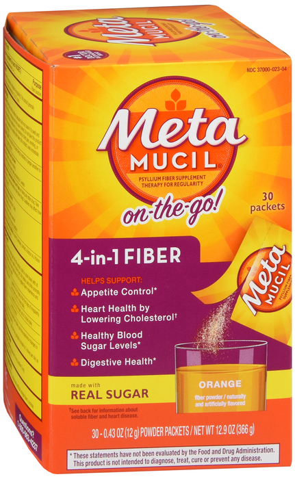 Metamucil 4-in-1 Fiber Orange Packets 30ct