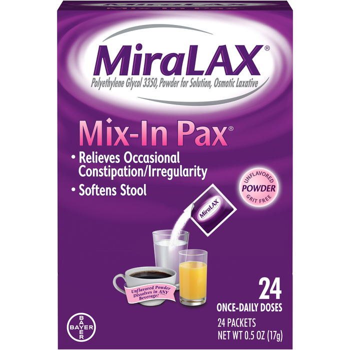 MIRALAX POWDER SINGLE DOSE 17GM INST 24