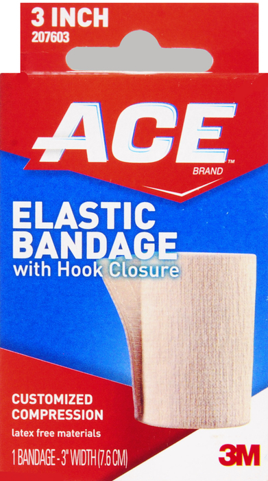 ACE 3 Inch Elastic Bandage with Velcro 1ct