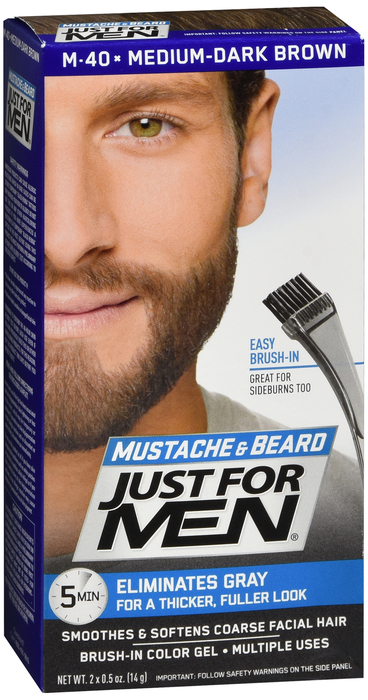 JUST FOR MEN MUSTACHE GEL MED DRK BROWN