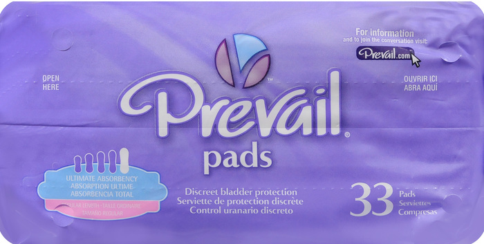 Prevail Bladder Control Pads 4x33