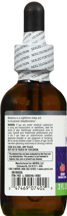 Natrol Melatonin 1mg Berry Liquid 2oz