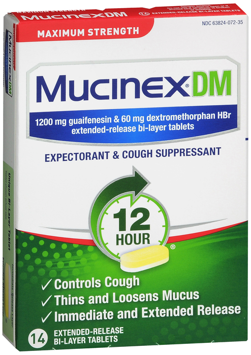 Mucinex DM Max Strength 1200mg Extended Release Tablets 14ct