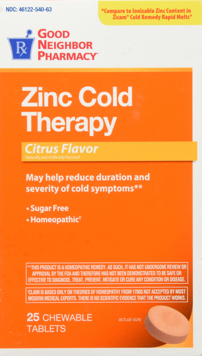 Good Neighbor Pharmacy Zinc Cold Therapy Citrus Flavor Tablets 24ct