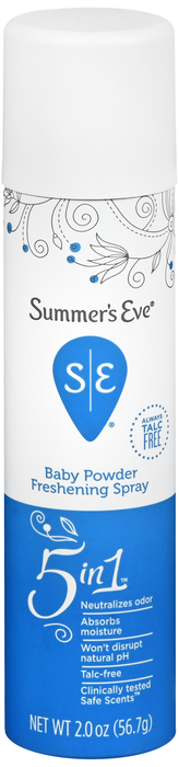 Summer's Eve Baby Powder Deodorant Spray 2oz