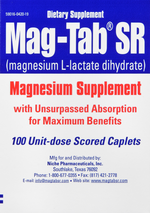 MAG-TAB-SR TABLET 100CT NICHE UD