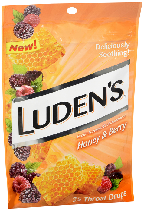 LUDENS BAG HONEY BERRY DROPS 25 CT