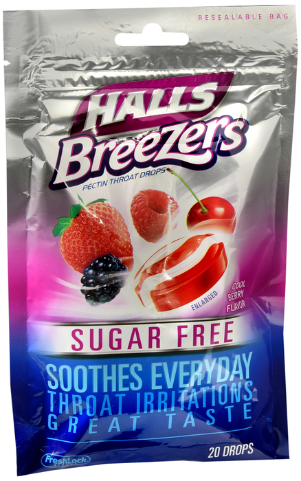 Hall's Breezers Sugar Free, Cool Berry Drops 20ct