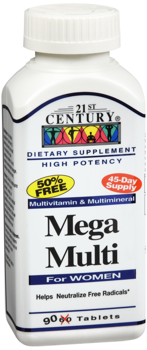 21st Century Mega Multivitamin For Women Tablets 90ct