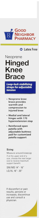 Good Neighbor Pharmacy Neoprene Hinged Knee Brace Large/Extra Large 1ct