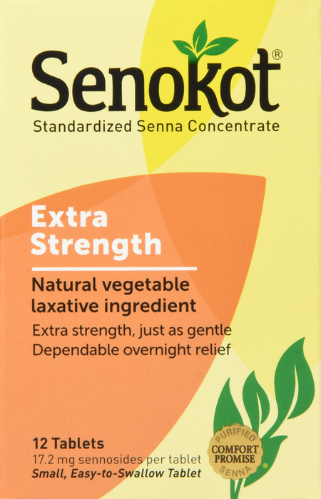 Senokot Extra Strength Natural Vegetable Laxative Tablets 12ct