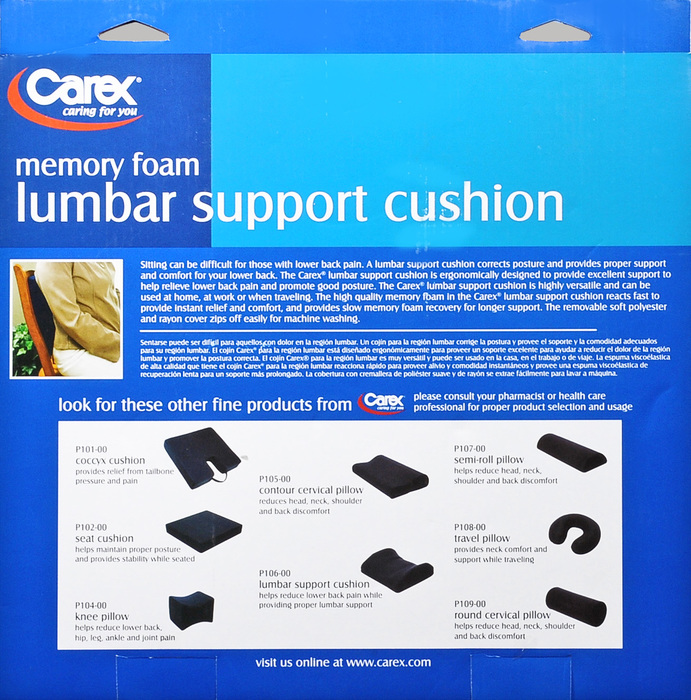 Carex Lumbar Support Cushion 1ct