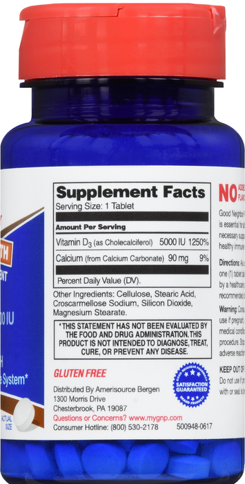 Good Neighbor Pharmacy Vitamin D 5000 IU Tablets 100ct