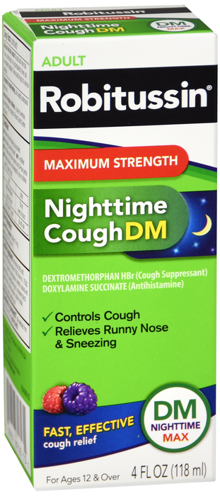 Robitussin DM Max Strength Nighttime Cough Liquid 4oz