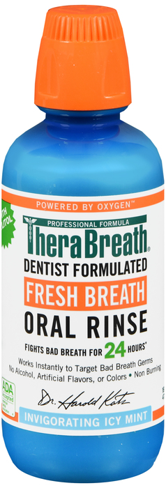 TheraBreath Fresh Breath Oral Rinse Icy Mint 16oz