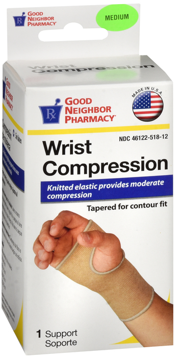 Good Neighbor Pharmacy Wrist Compression Beige Medium 1ct